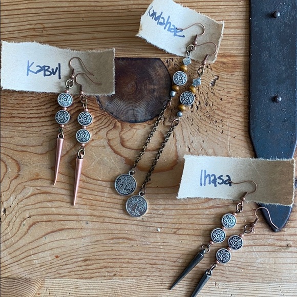 upcycled earrings FREE WITH A PURCHASE - Picture 2 of 13